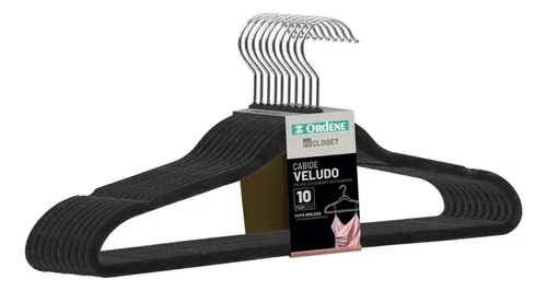 Kit 10 Cabides de Veludo