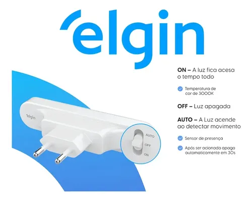 Luz Noturna LED com Sensor